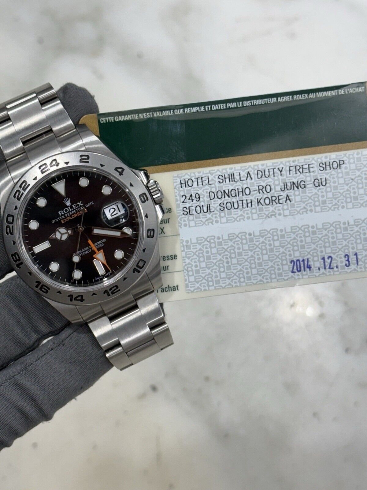 2014 Rolex Explorer II Steel Black Dial 42mm Automatic Men’s Watch 216570