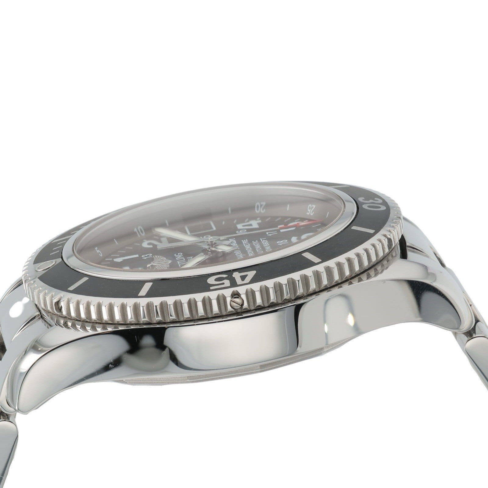 Breitling Superocean II Stainless Steel Black Dial 36mm Automatic Mens A17312