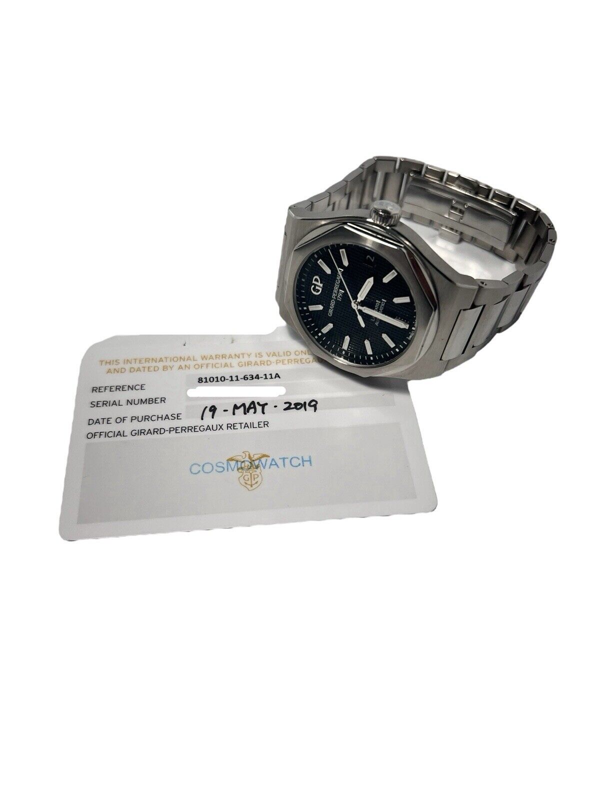 2019 Girard Perregaux Laureato Steel 42mm Black Dial Automatic Men’s Watch 81010