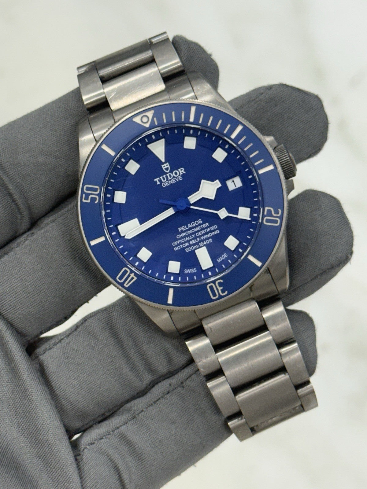 2019 Tudor Pelagos Titanium 42mm Watch Blue Dial 25600TB Automatic Dive Watch