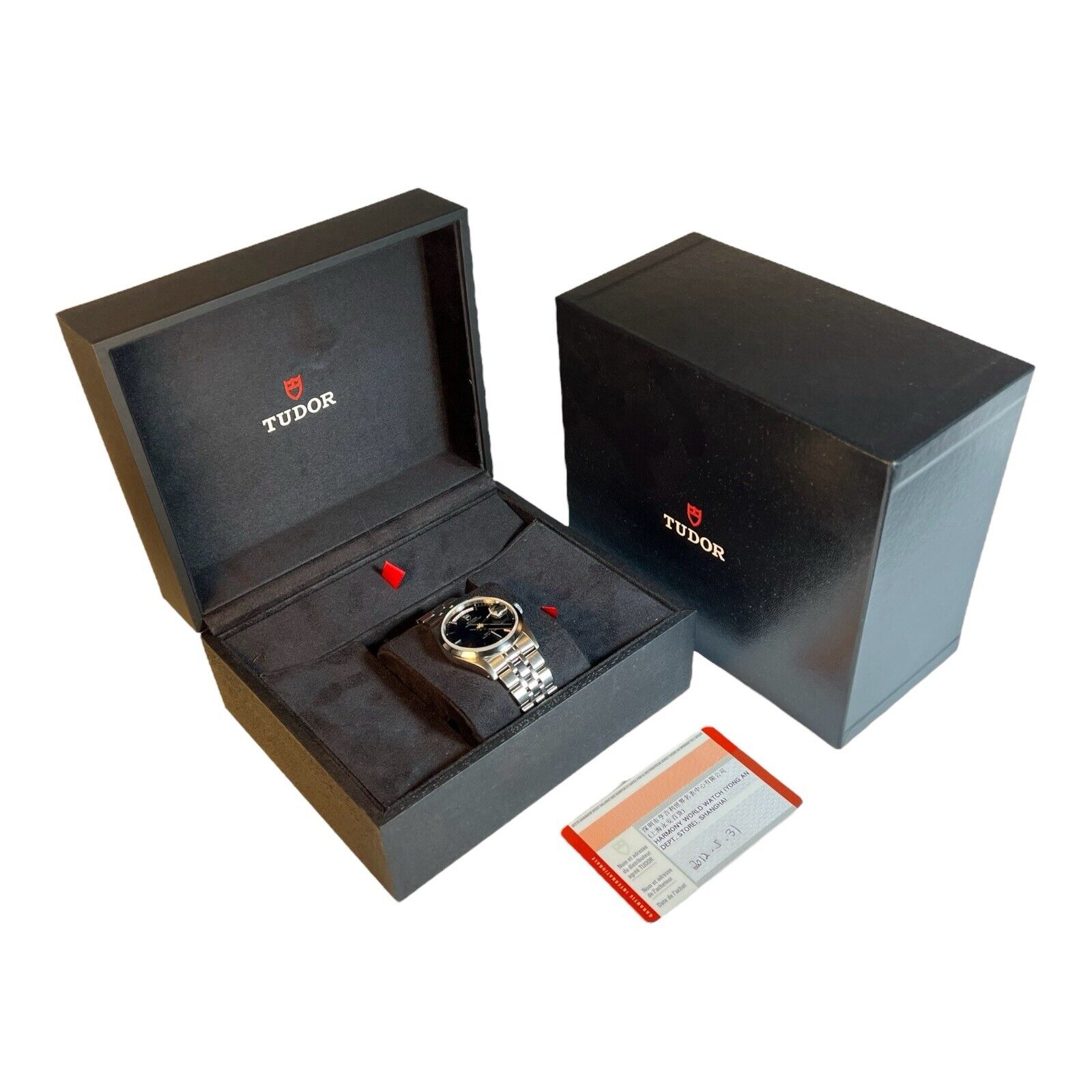 2012 Tudor Prince Date Day Steel Black Dial 36mm Automatic Men’s Watch 76200