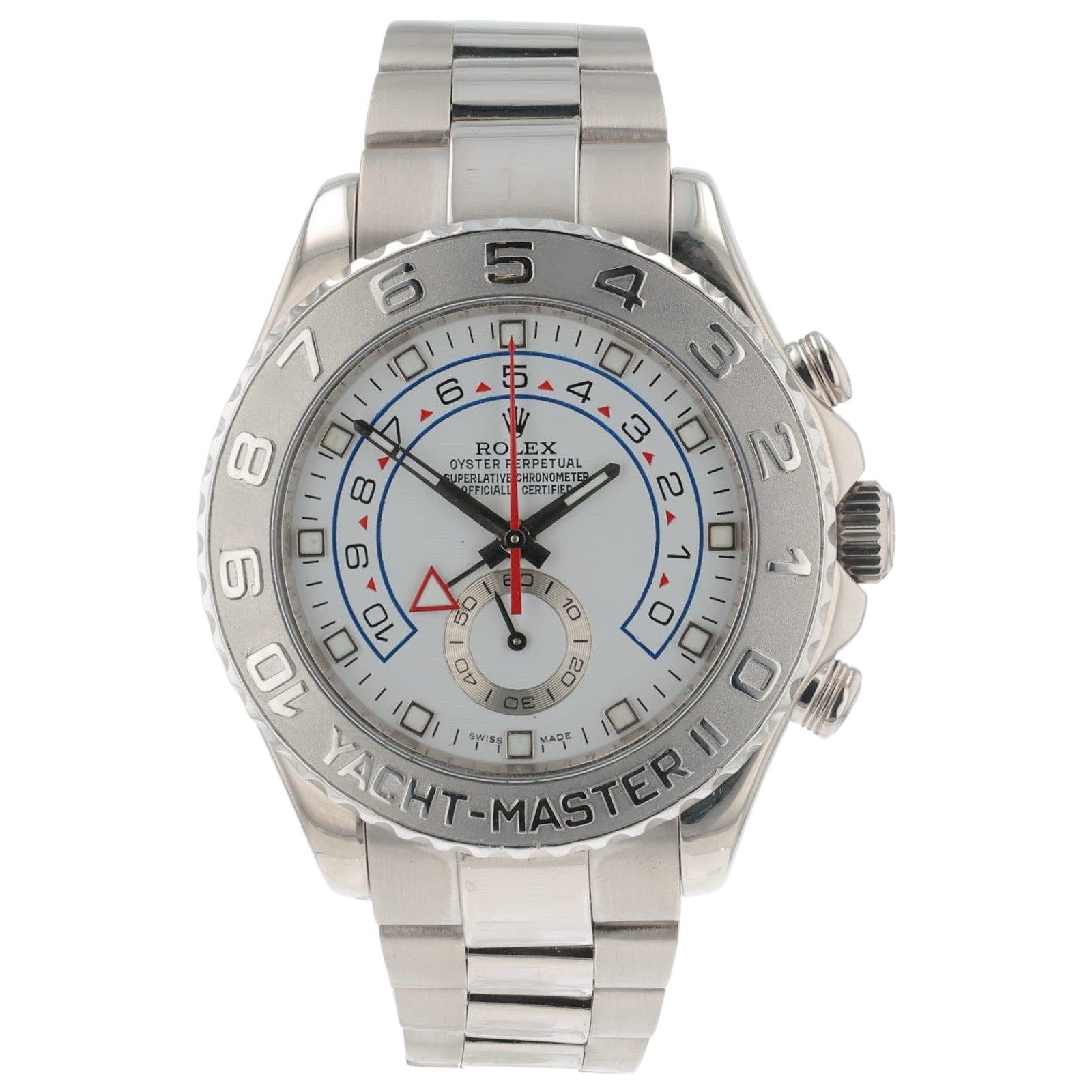 Rolex Yacht-Master II 18k White Gold 44mm White Dial Automatic Mens Watch 116689