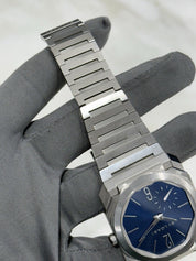 2017 Bulgari Octo Finissimo Steel Blue 40mm Automatic Men’s Watch BGO 40 XT