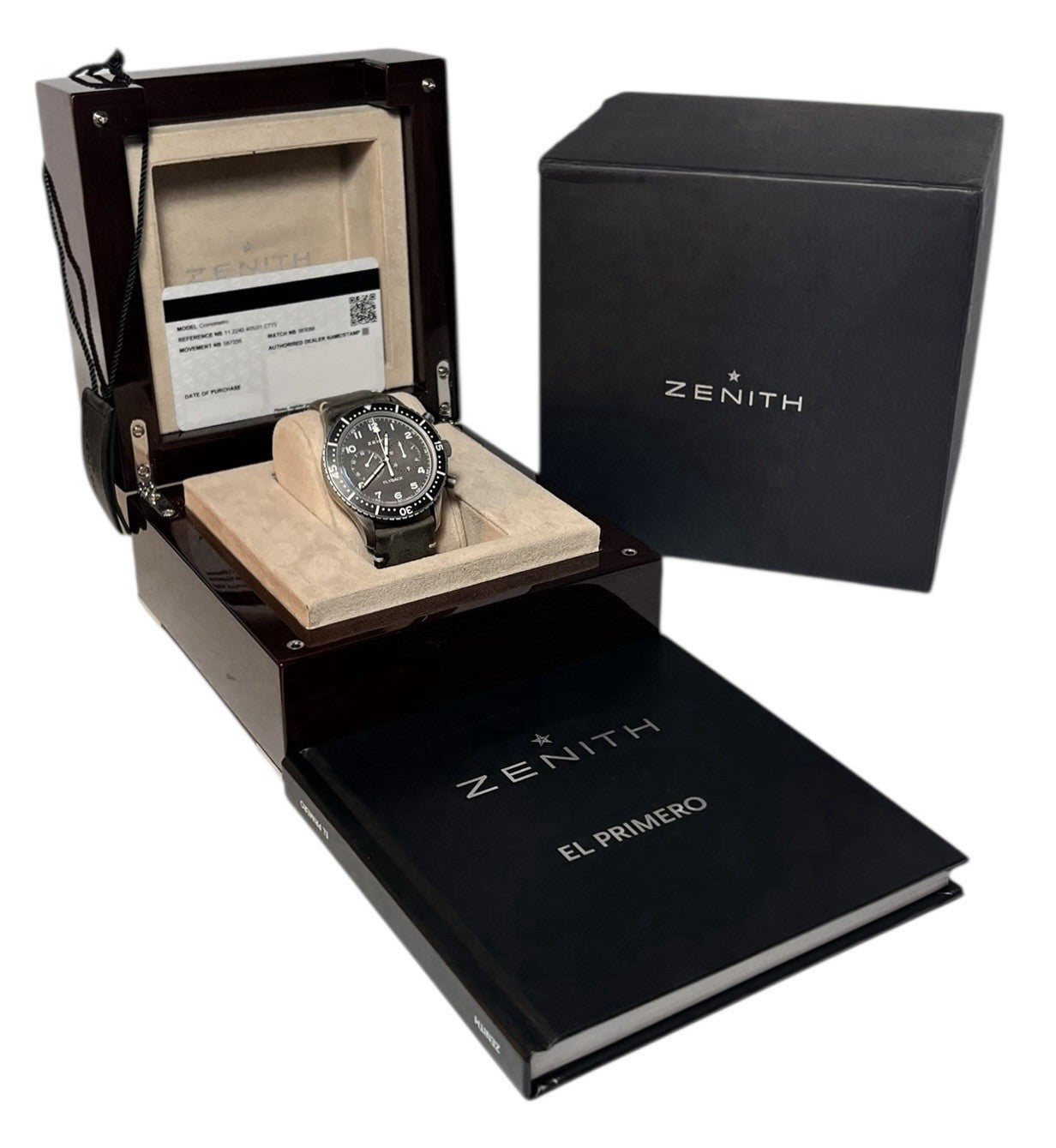 Zenith Pilot Flyback Stainless Steel Grey Dial 42mm Automatic Mens 11.2240.405