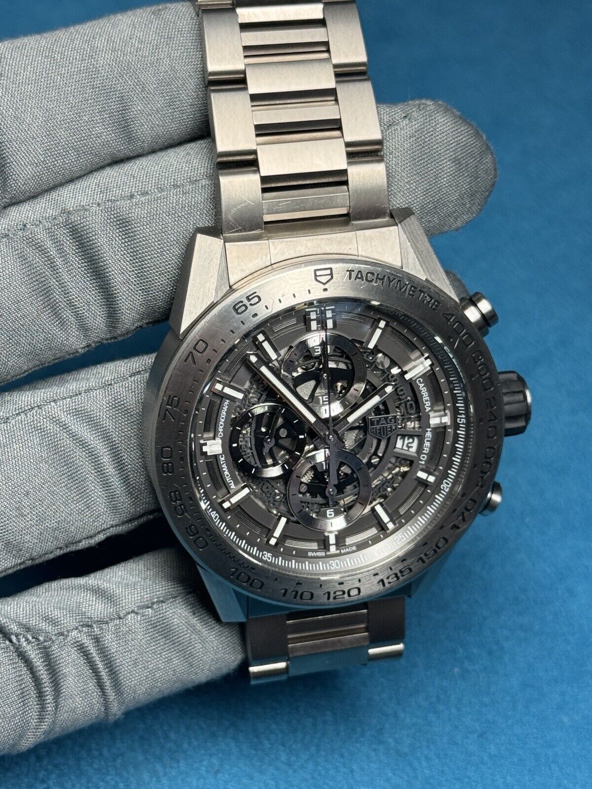 2017 Tag Heuer Carrera Automatic 45mm Titanium CAR2A8A Watch - Box And Papers