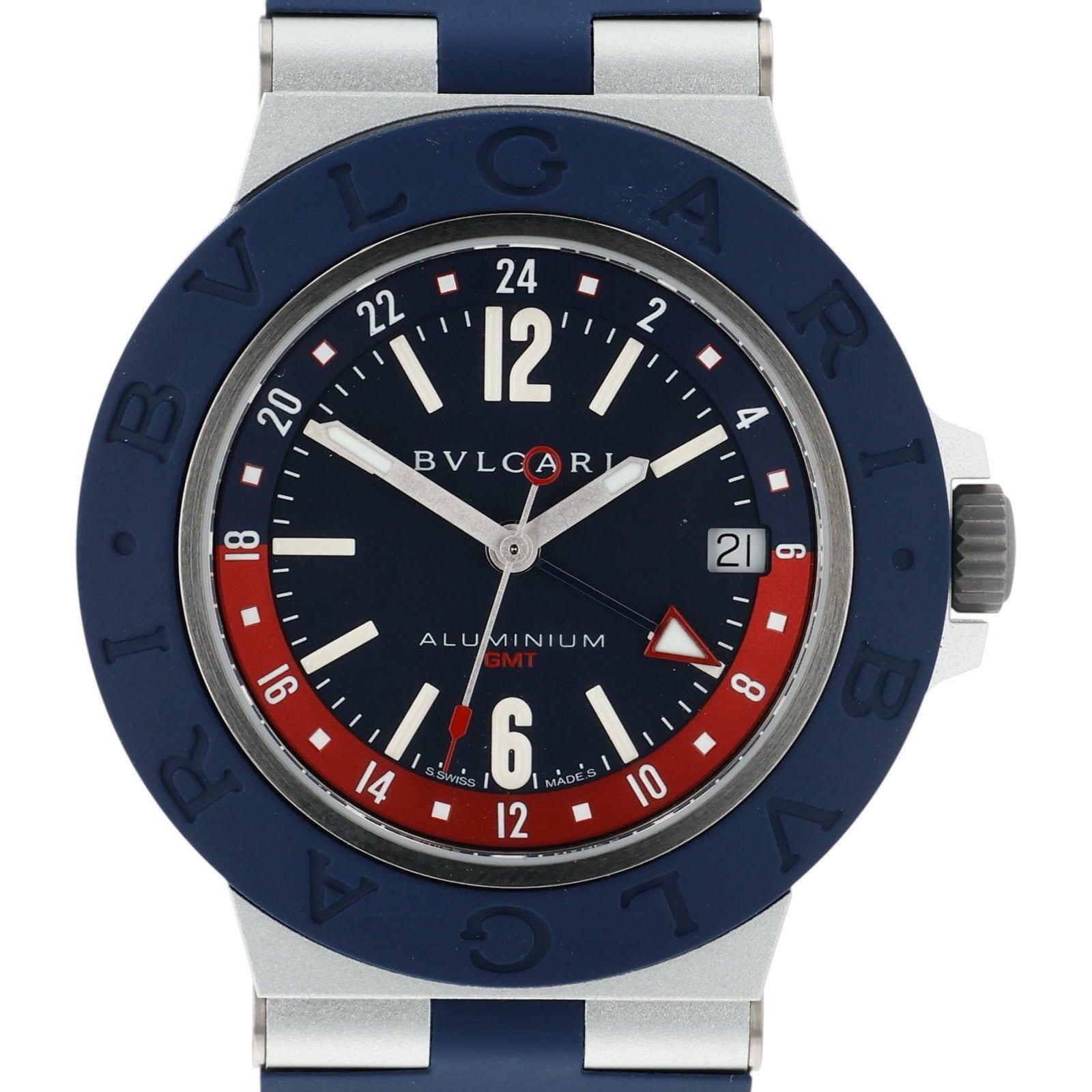 Bulgari Aluminum GMT Blue Dial 40mm Automatic Men’s Watch BB 40 AT GMT