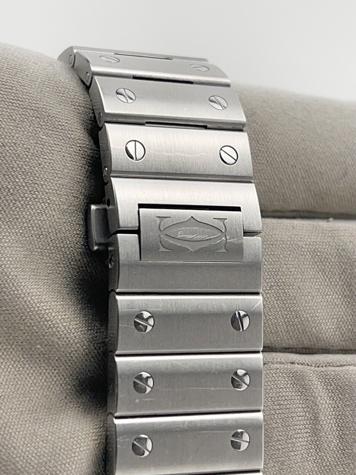 2022 Cartier Santos 40mm Blue Dial Steel Watch WSSA0030  - Box And Papers