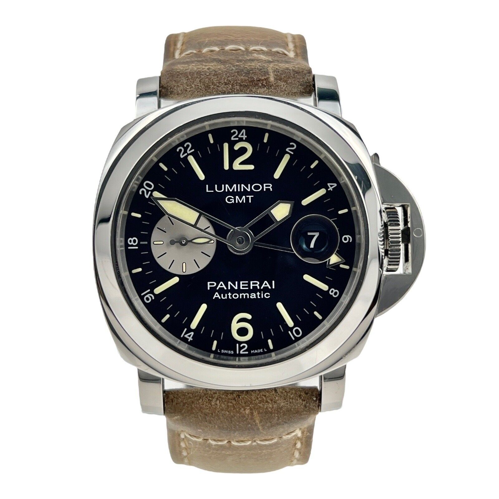 Panerai Luminor GMT PAM01088 Date Automatic Men s Watch Black Dial