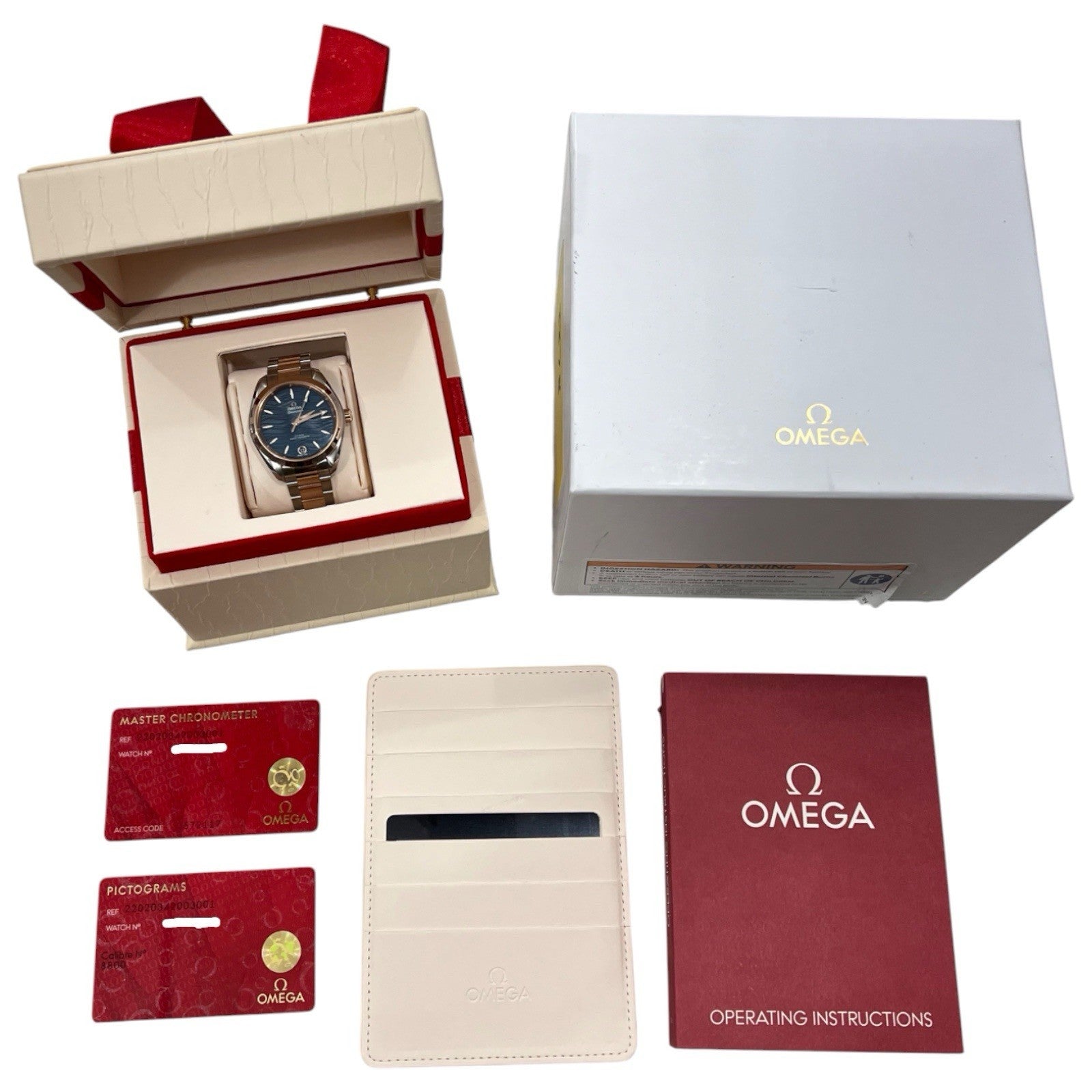 Omega Seamaster Blue Dial Steel & Rose Gold 34mm Auto Womens 220.20.34.20.03.001
