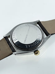 1979 Rolex Air-King 5501 Silver Stick Dial Leather Strap 34mm Automatic Watch