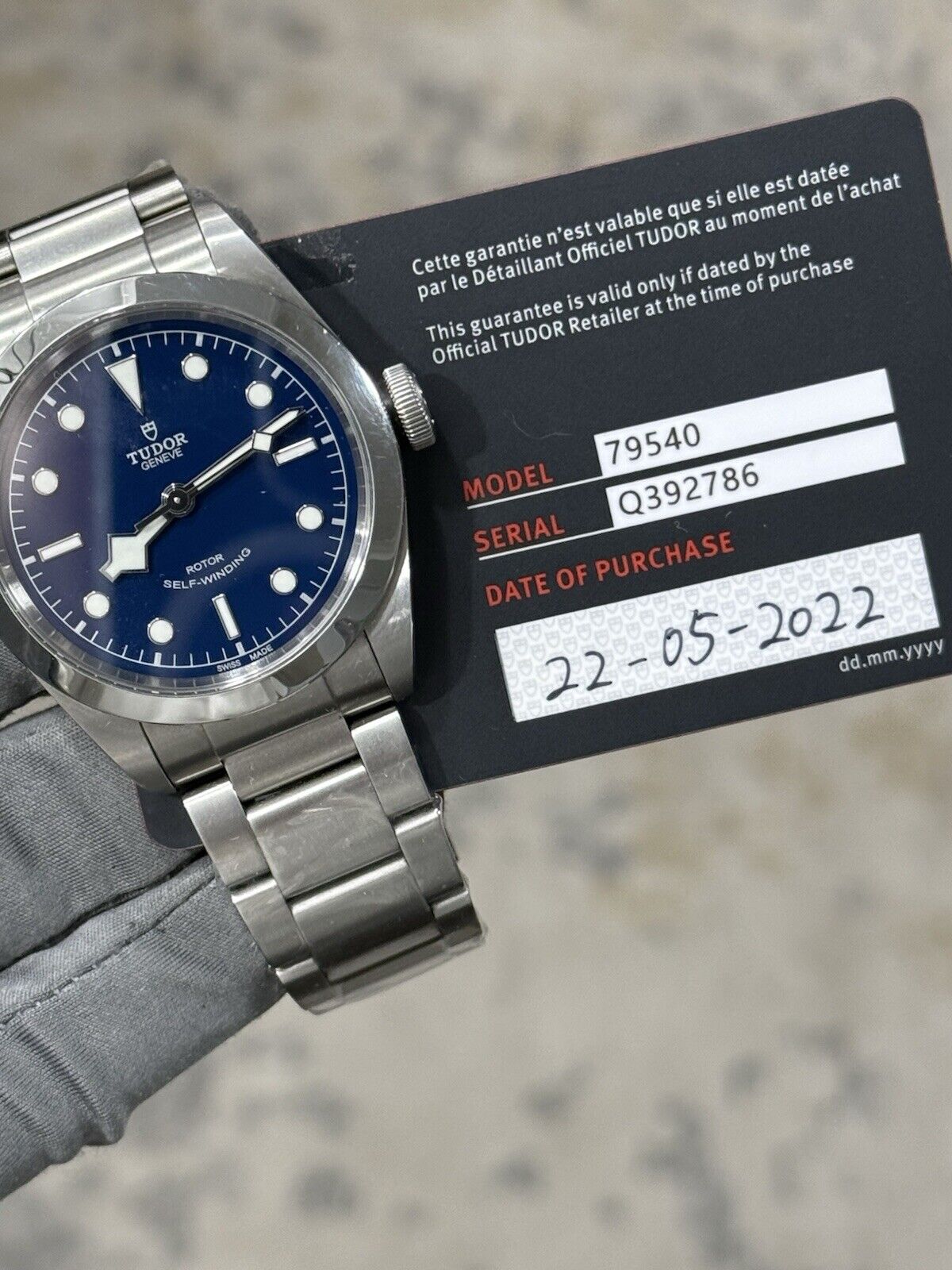 2022 Tudor Black Bay 41 Automatic Movement Blue Dial Stainless Men's Watch 79540