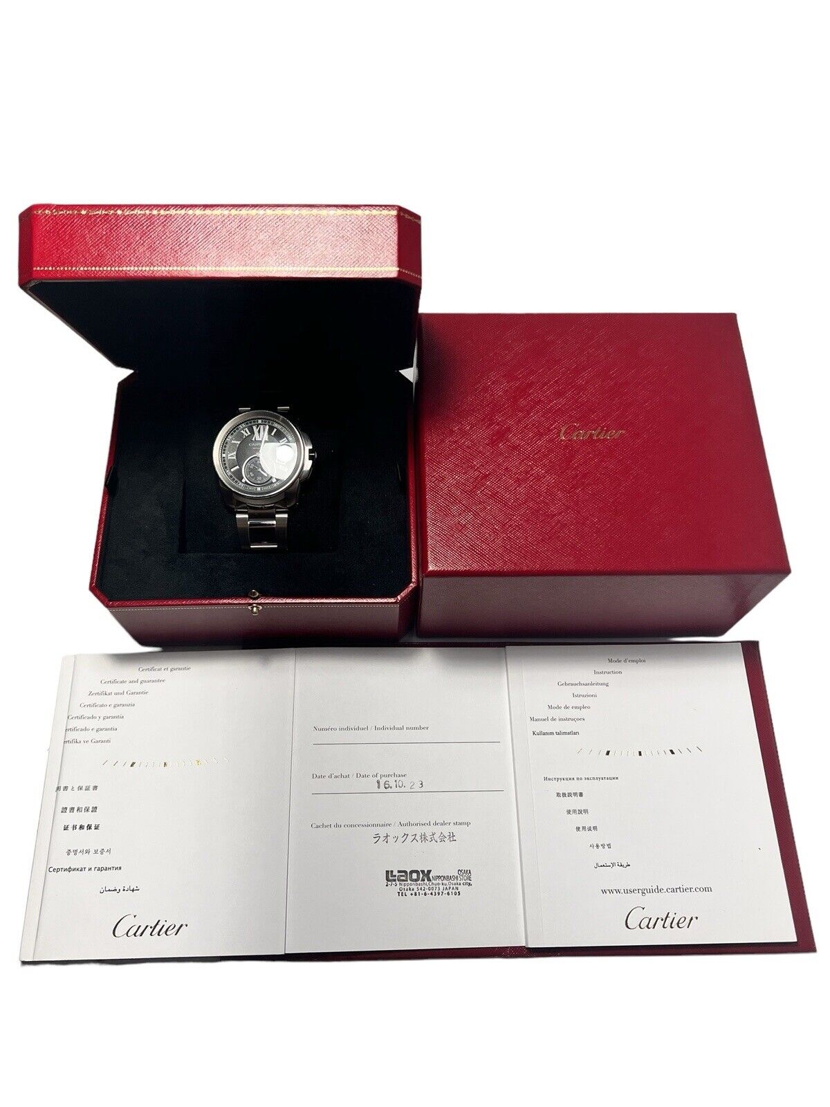 2023 Cartier Calibre De Cartier Steel 42mm Black Dial Automatic Men’s Watch 3389