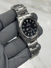 2001 Rolex Explorer I Black 36mm Oyster Steel Automatic Watch 114270