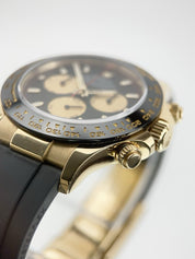 2018 Rolex Daytona 18k Yellow Gold Black Dial 40mm Automatic Mens Watch 116518LN