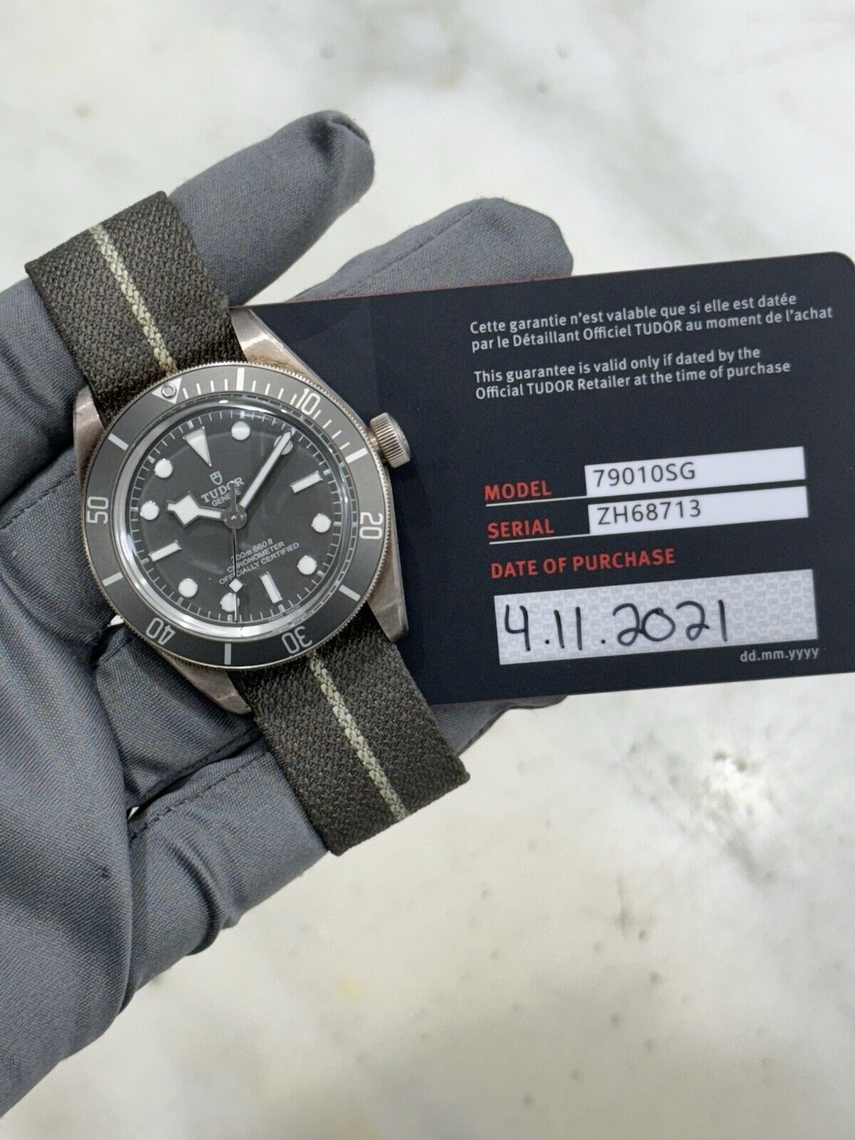 2021 Tudor Black Bay Fifty Eight 925 Silver Fabric Strap 79010SG - Box/Papers