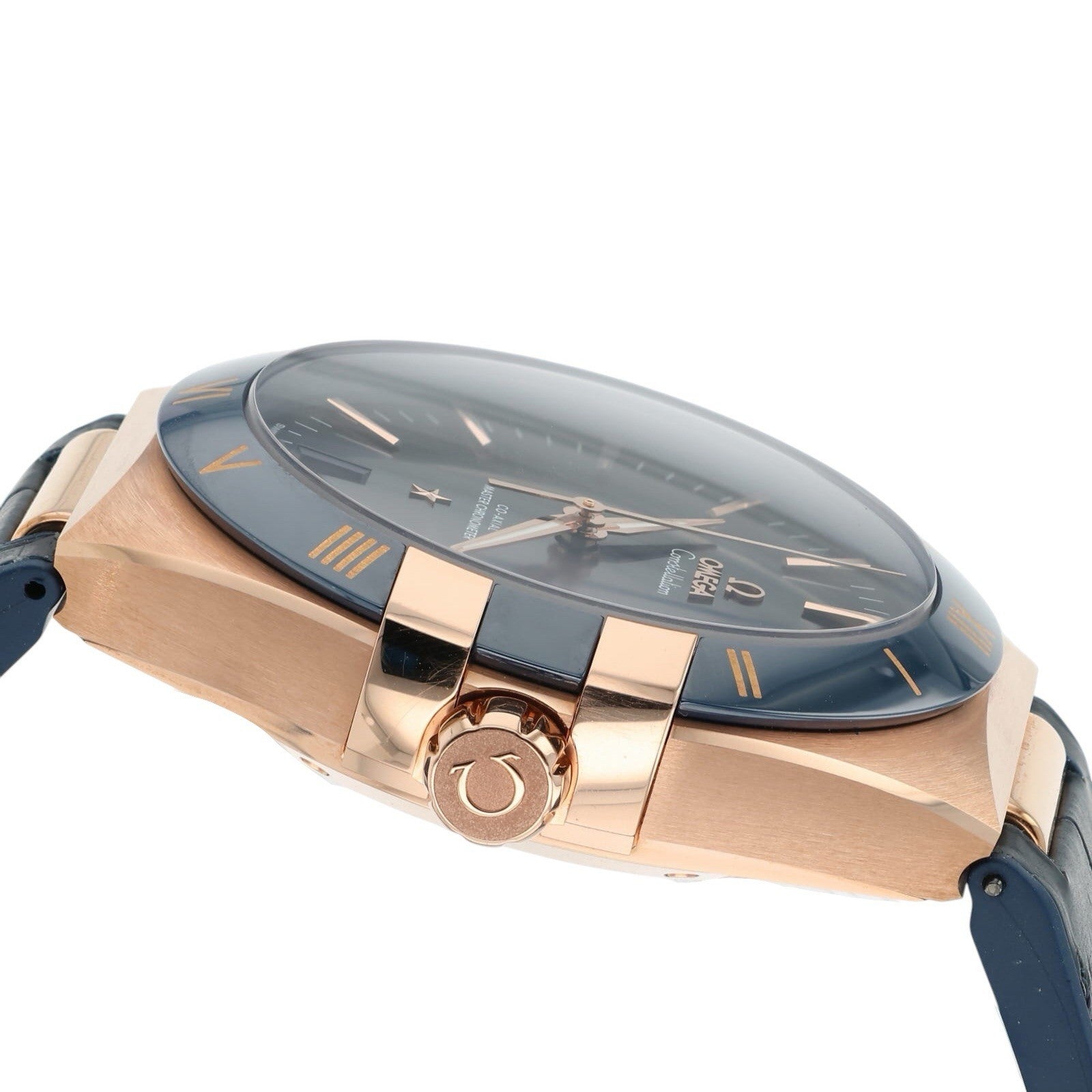 Omega Constellation 18k Rose Gold Blue Dial 41mm Automatic 131.63.41.21.03.001