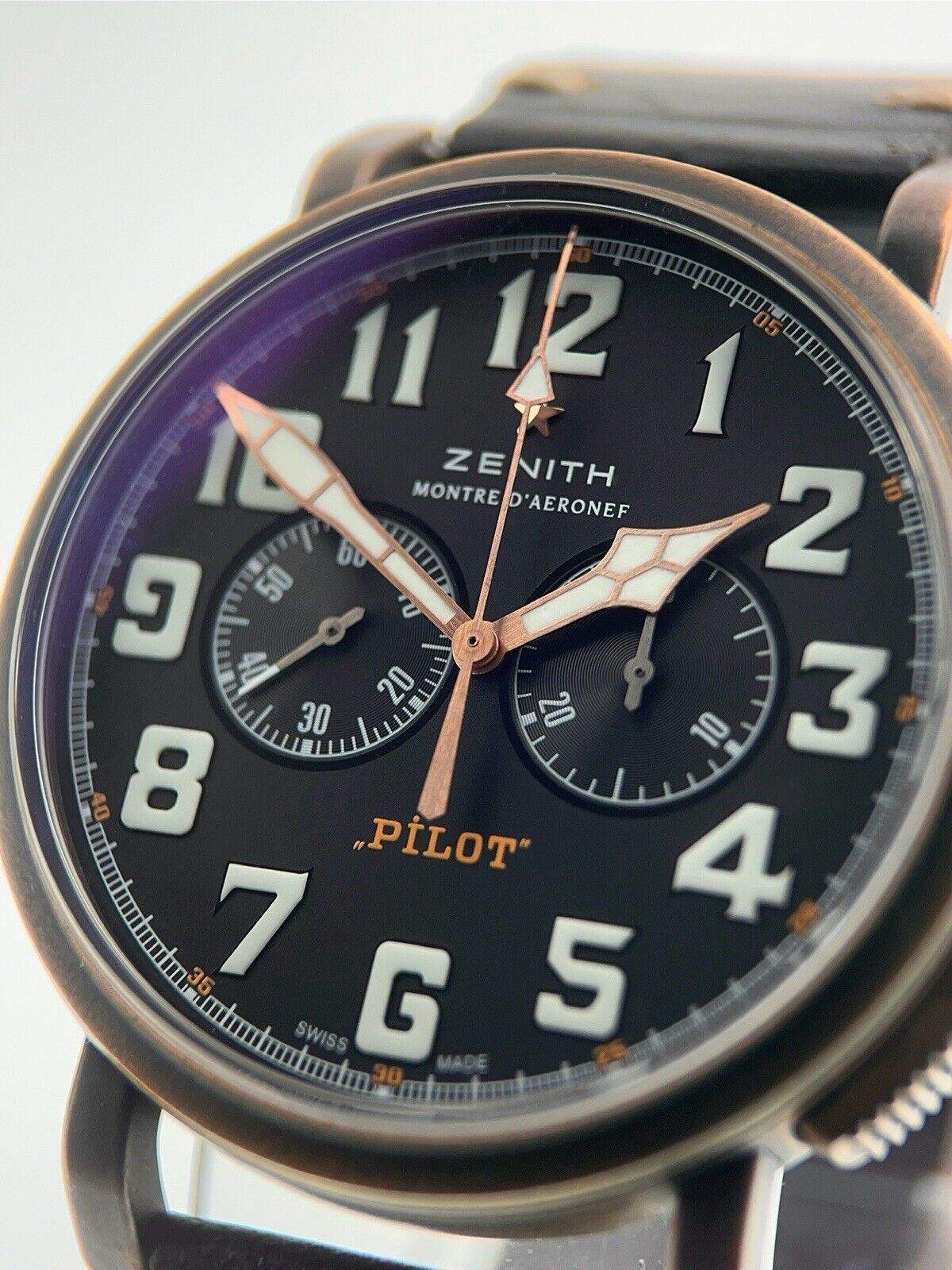 2019 Zenith Pilot Bronze Black Dial 45mm Automatic Men's Watch 29.2430.4069