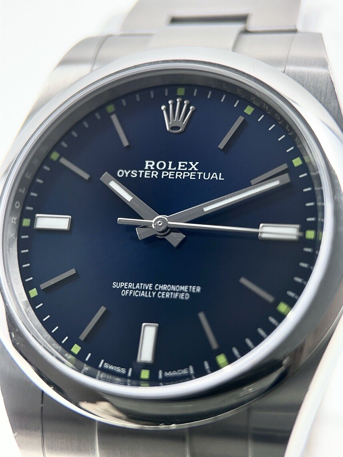 2017 Rolex Oyster Perpetual Steel Blue 39mm Automatic Men’s Watch 114300