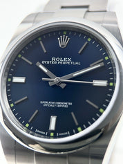 2017 Rolex Oyster Perpetual Steel Blue 39mm Automatic Men’s Watch 114300