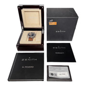 Zenith El Primero Chronomaster 03.2080.4021 Automatic Black Dial Mens Watch B&P