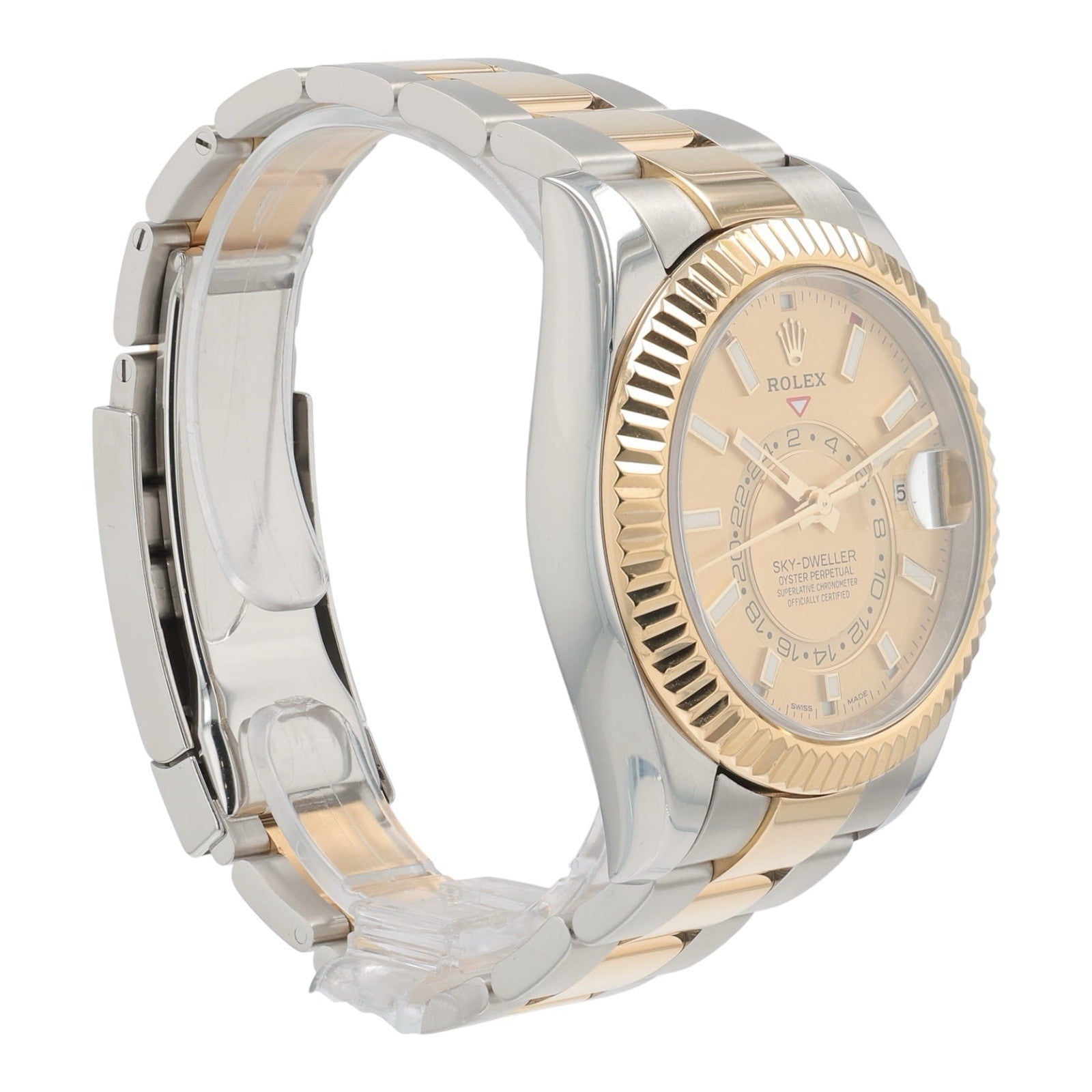Rolex Sky-Dweller Steel & Gold Champagne Dial 42mm Automatic Men’s Watch