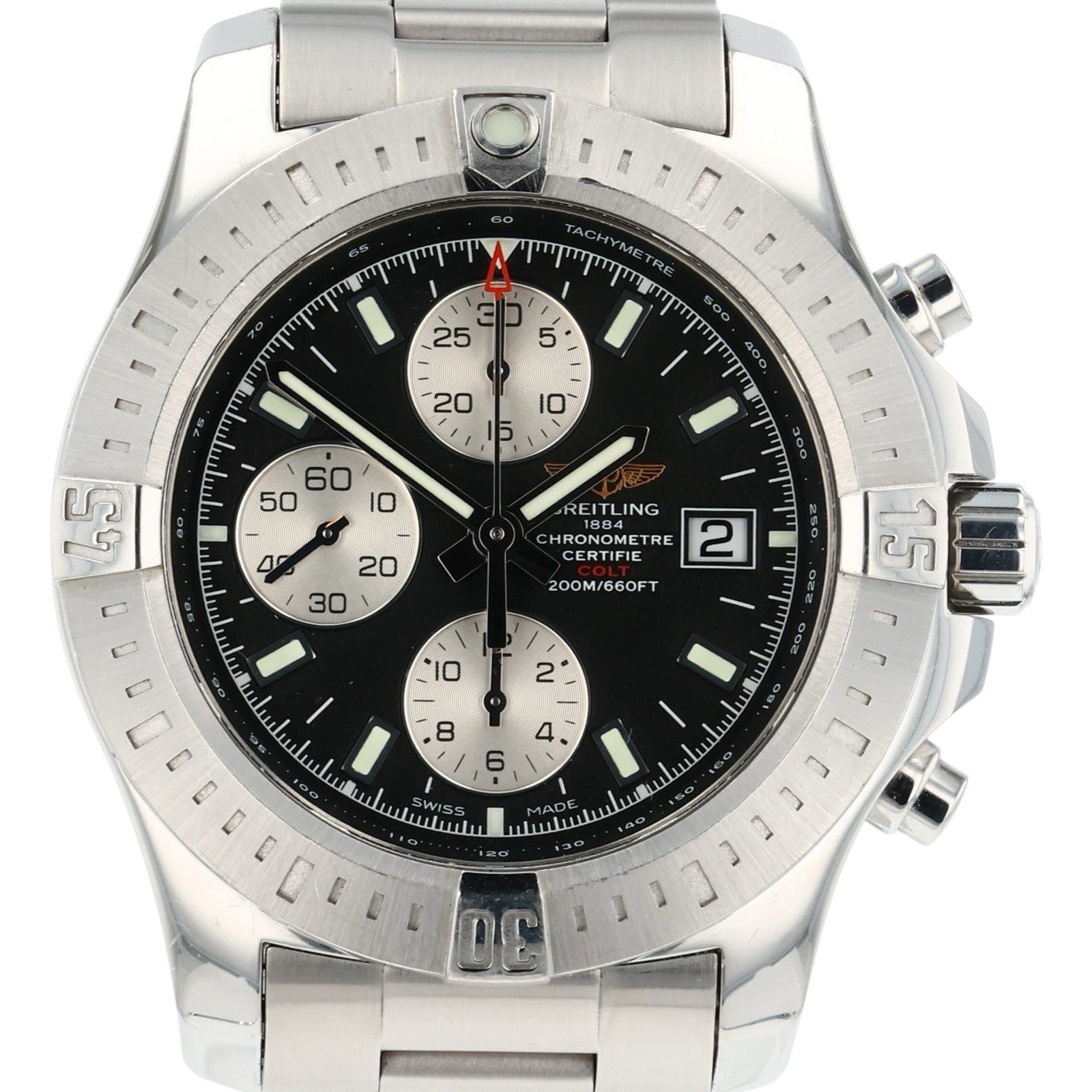 Breitling Colt Chronograph Black Dial Stainless Automatic Men’s Watch A13388