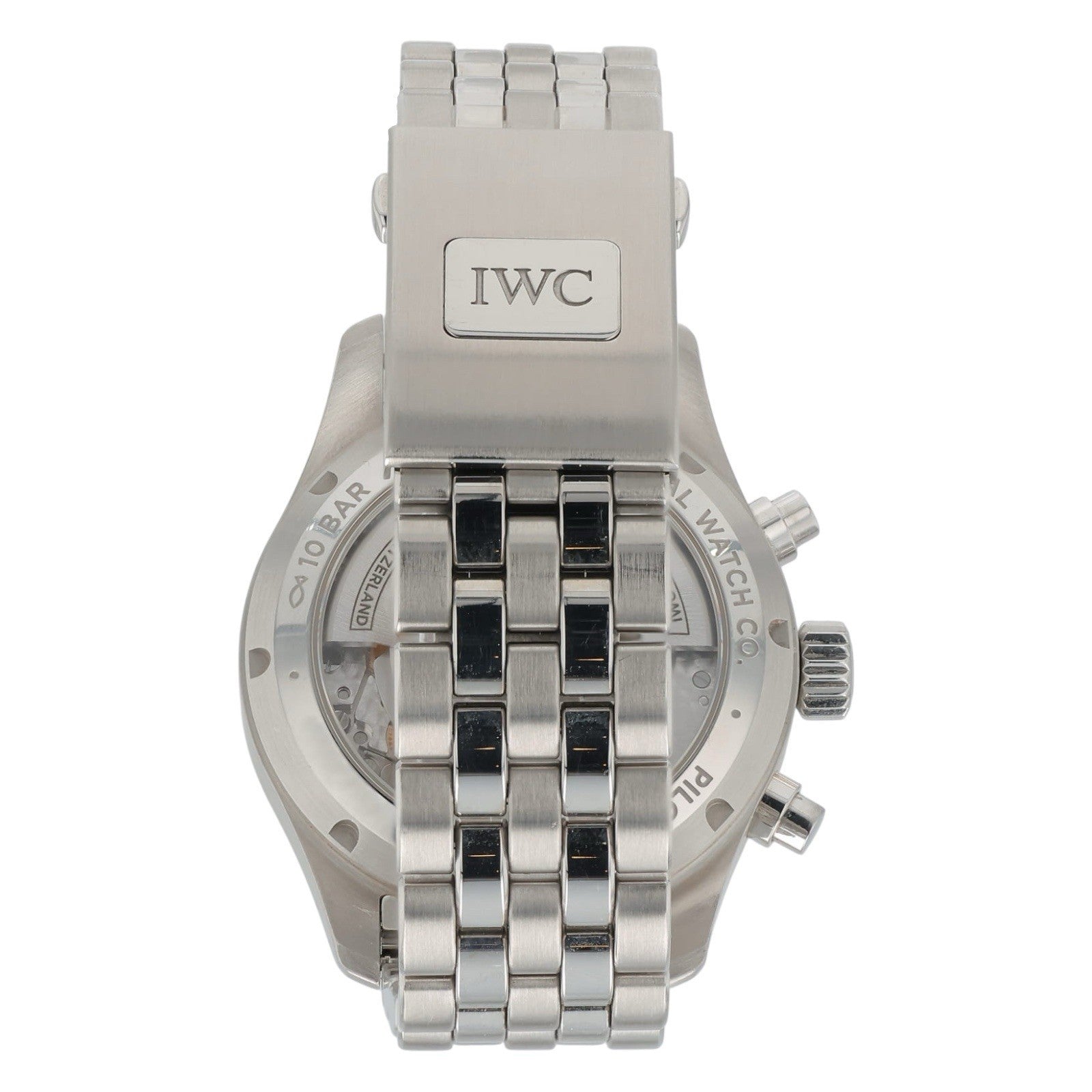 IWC Pilot Chronograph Stainless Steel Green Dial 41mm Automatic Mens IW388104