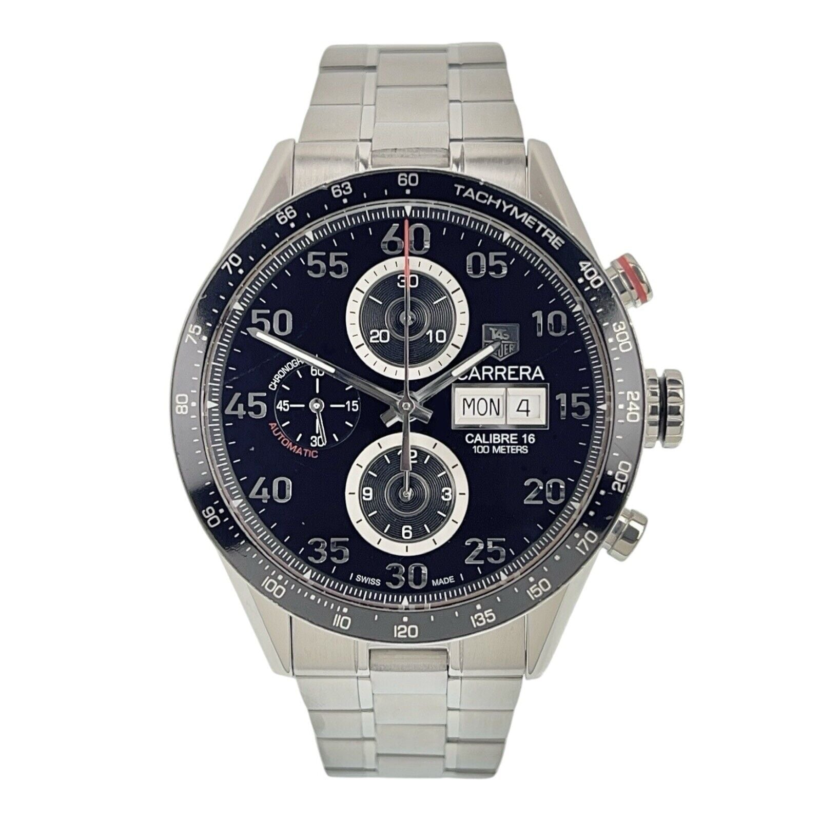 Tag Heuer Carrera Calibre 16 Steel Black Dial 43mm Automatic Men’s Watch CV2A10