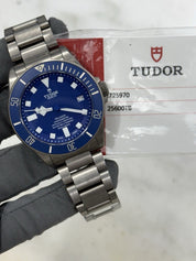 2019 Tudor Pelagos BLUE Titanium 42mm 25600TB Automatic Dive Date Watch With B&P