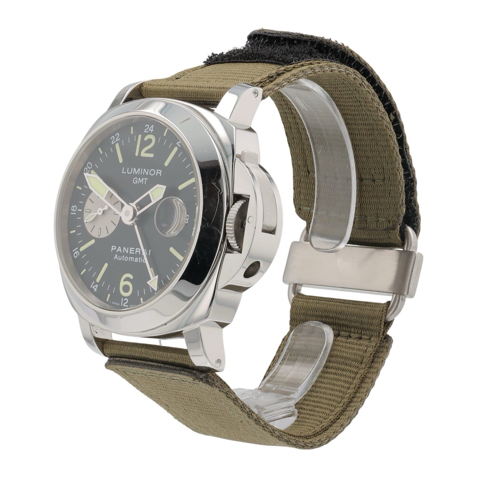 Panerai Luminor GMT Stainless Steel Black Dial 44mm Automatic Mens PAM00088