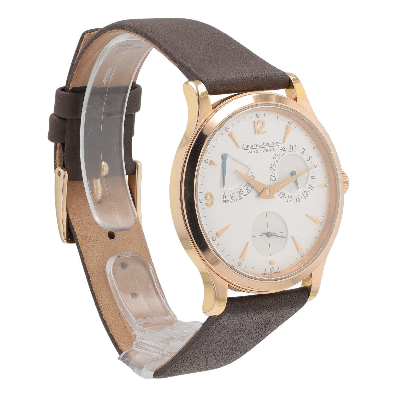 Jaeger-LeCoultre Master Control 18k Rose Gold Silver Dial 37mm Watch Q1482401