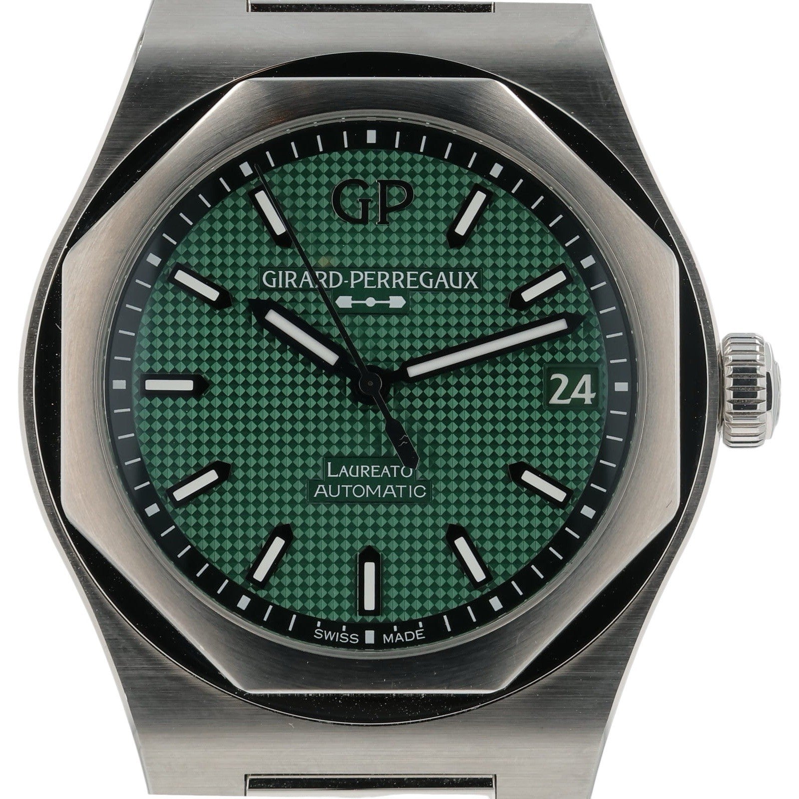 2025 Girard Perregaux Stainless Steel Green Dial 42mm Automatic Watch 81010