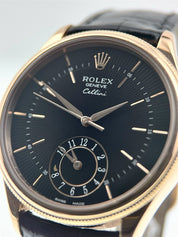 2020 Rolex Celini 18k Rose Gold Black Dial 39mm Automatic Men’s Watch 50525
