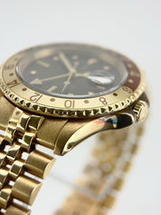 Rolex GMT Master Rootbeer 18k Gold Brown Dial 40mm Automatic Watch 16718 (Trade for AA included)