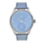IWC Portuguese 18k White Gold Blue Automatic Men’s Watch IW358402 - Box/Papers