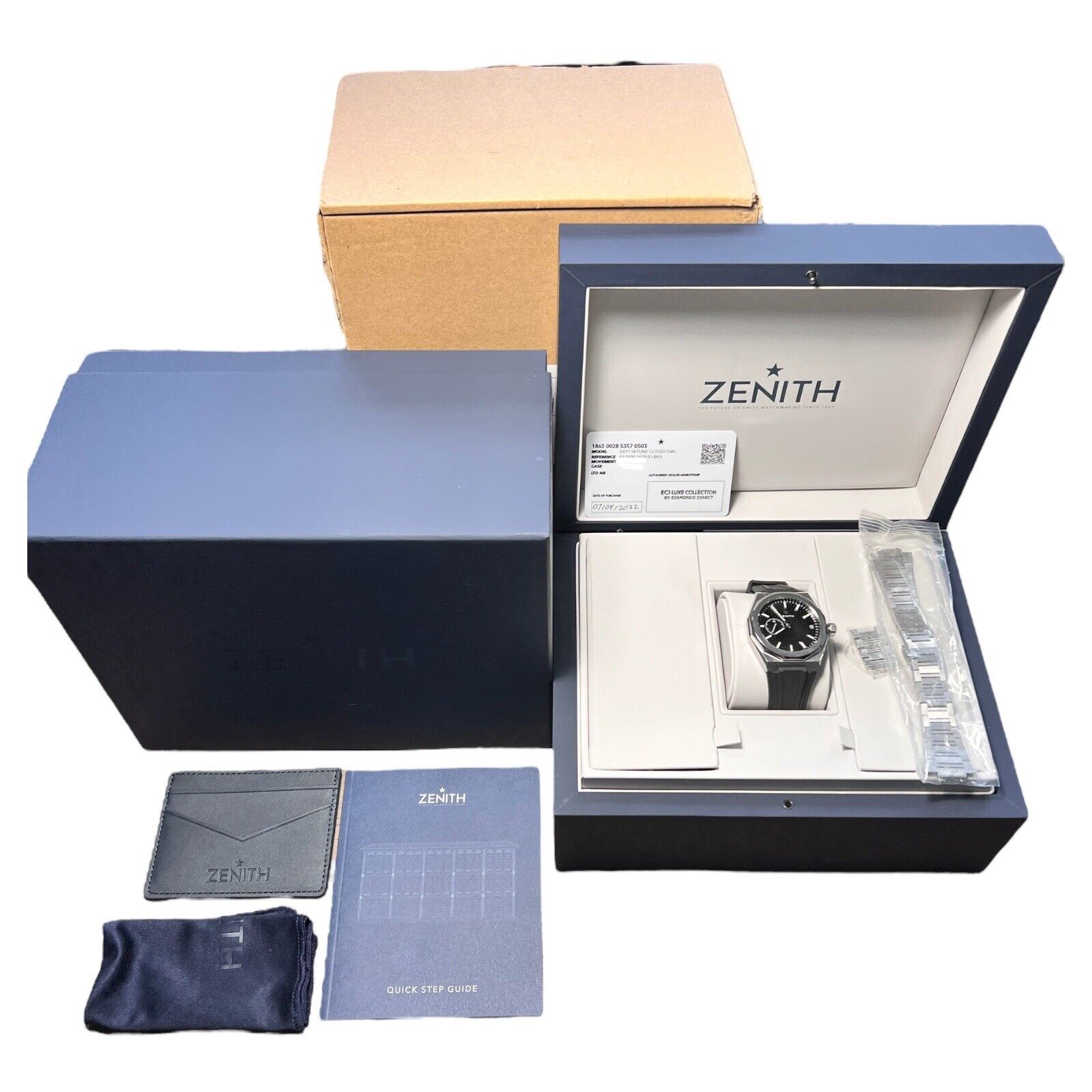 Zenith Defy Skyline Automatic 41mm Men’s Steel Watch Ref 03.9300.3620 Black Dial