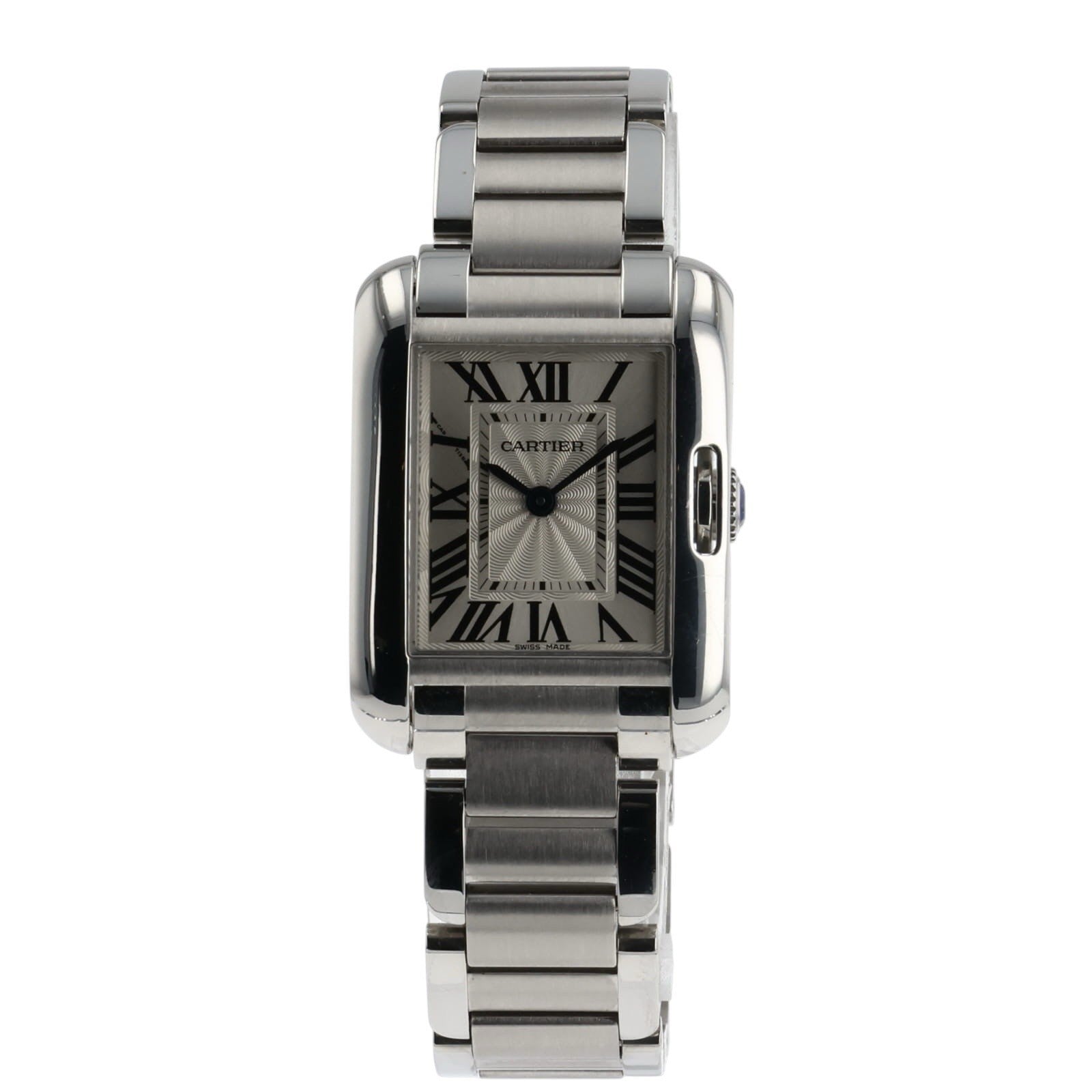 CARTIER Tank Anglaze SM W5310022 Silver Dial Quartz Ladies Watch_943083 Cartier Tank Anglaise Stainless Steel Silver Dial 22mm  main image 2