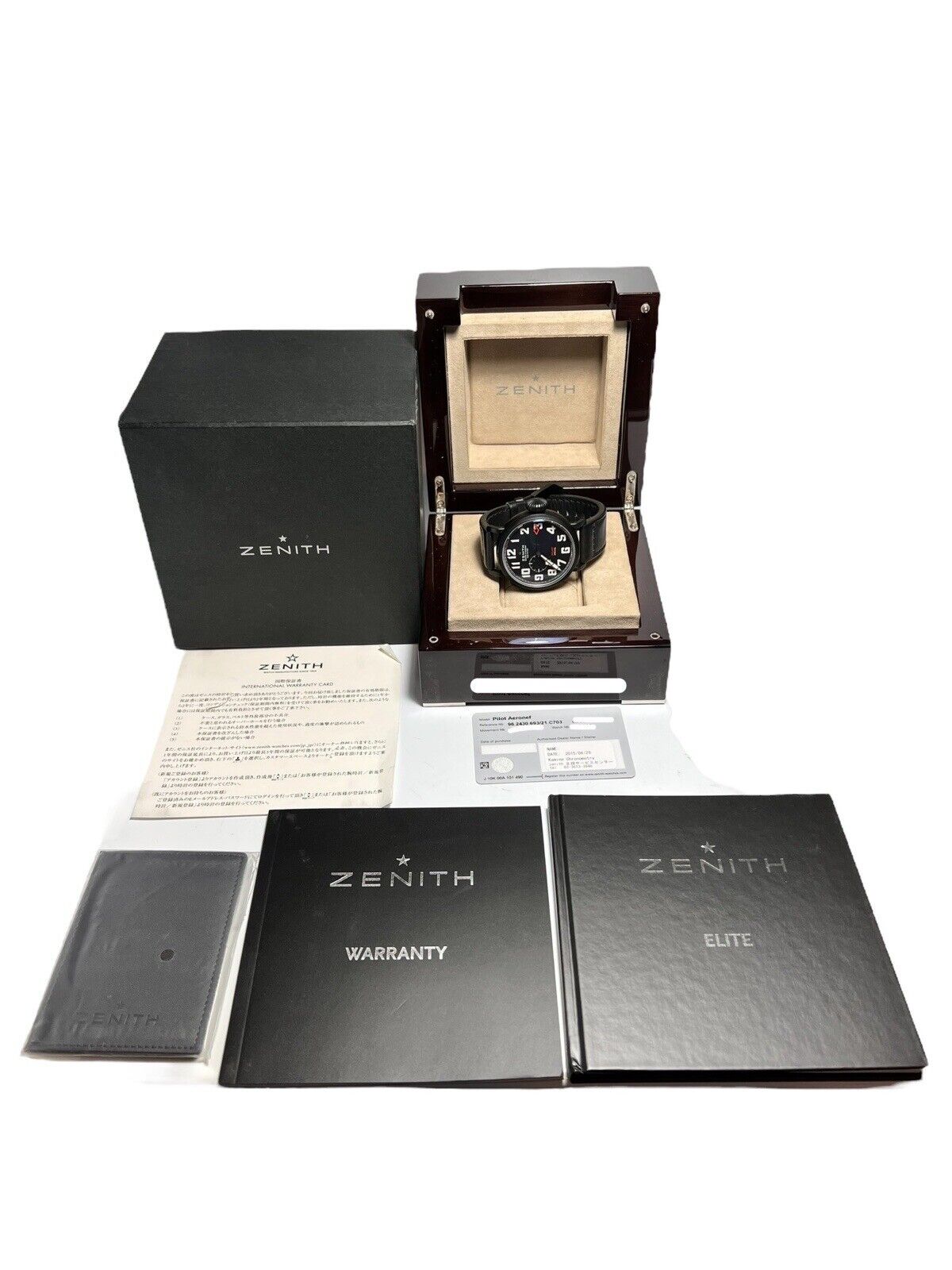 Zenith Elite Pilot Special Edition Black Titanium 48mm 96.2430.693  - Box/Papers