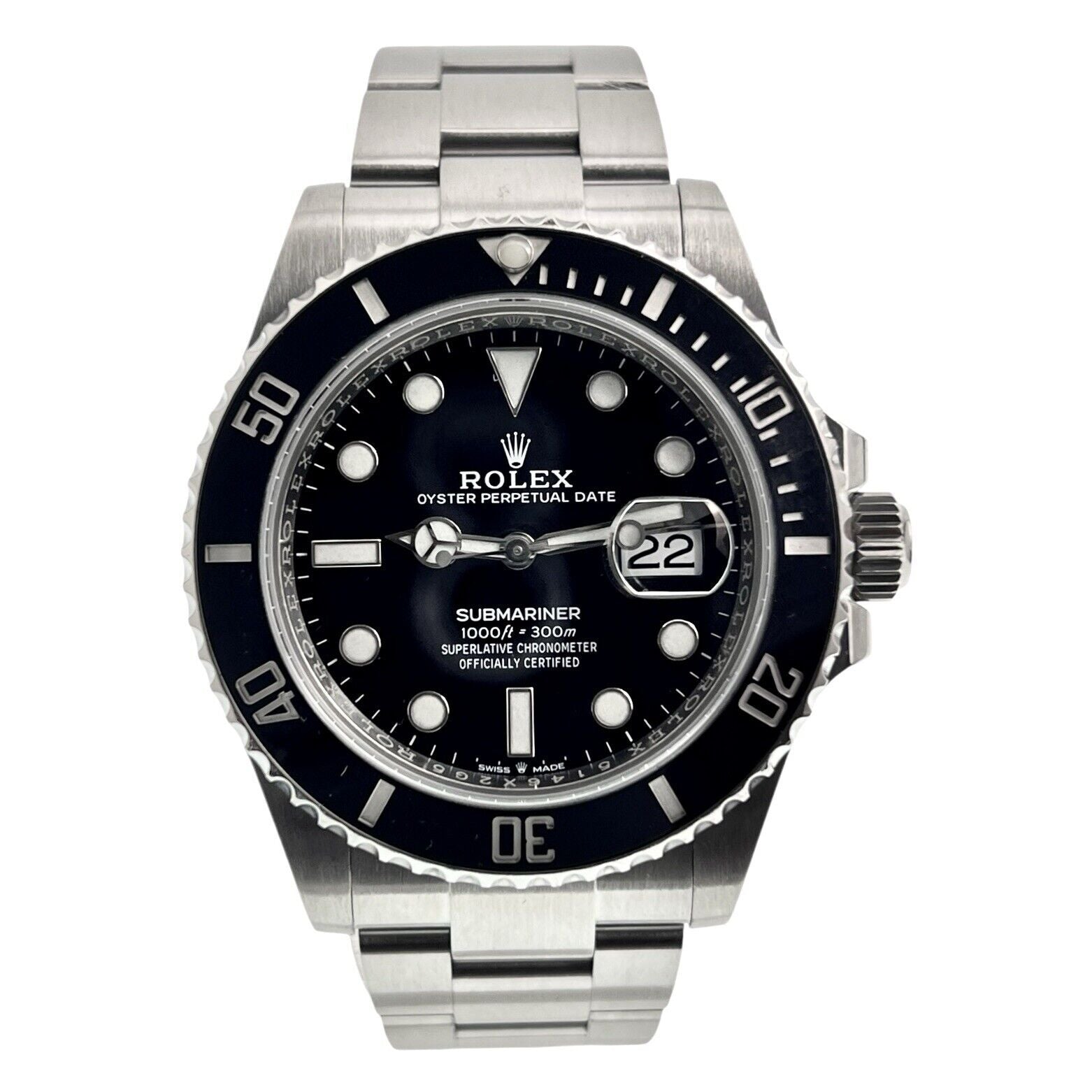 2022 Rolex Submariner Steel Black Dial 41mm Automatic Men’s Watch 126610LN - B/P