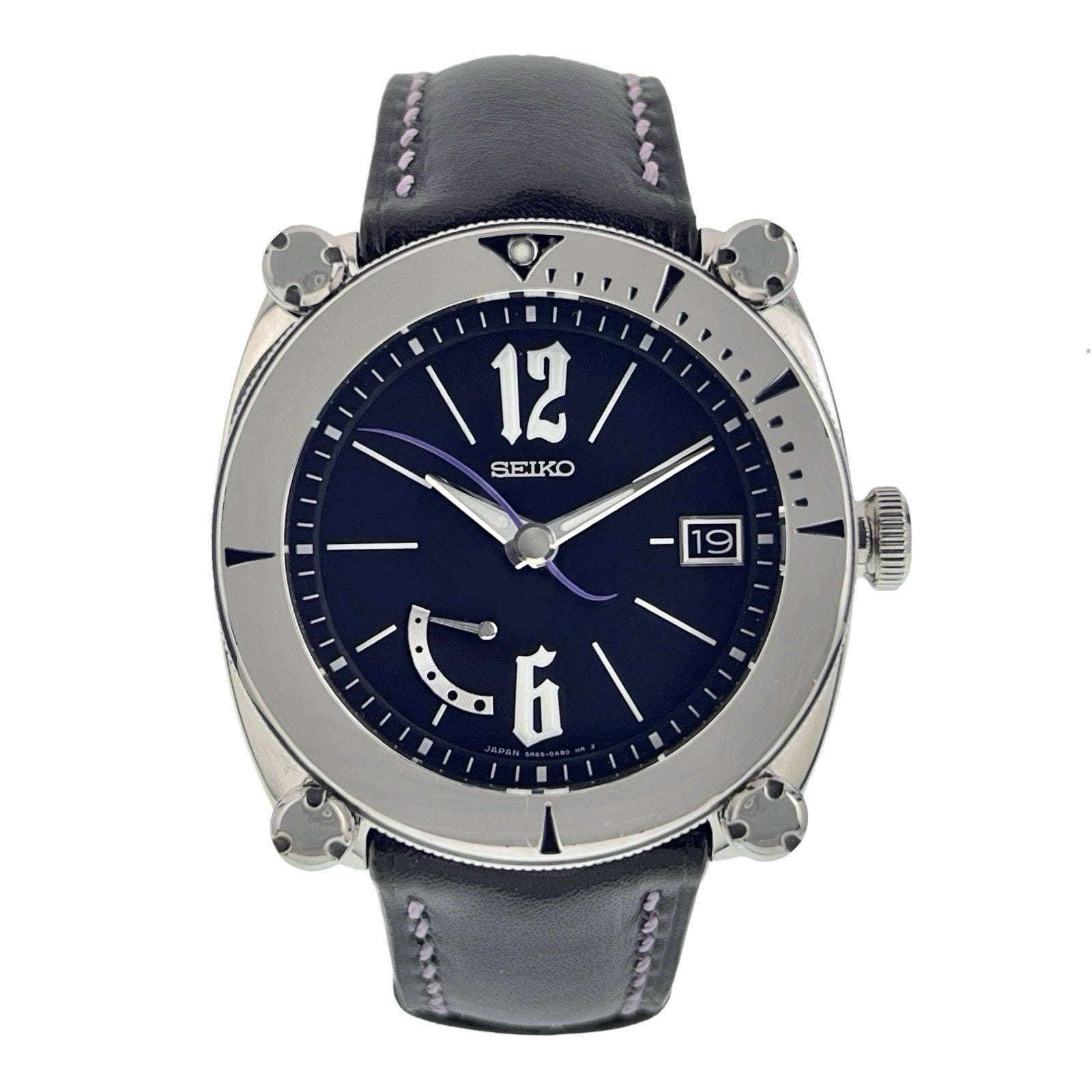 Seiko Galante Stainless Steel Black Dial 44mm Automatic Men's Watch SBLA037