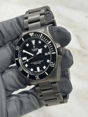 2014 TUDOR Pelagos 25500TN Automatic Titanium Watch Black Dial Mens - B/P