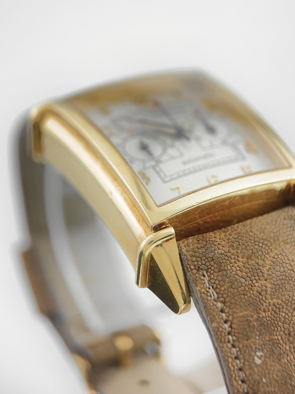 Girard Perregaux Vintage 18k Yellow Gold Silver Dial Automatic Men's Watch 2599