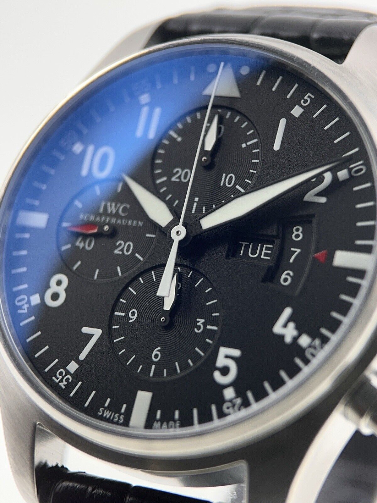 2016 IWC Pilot Chronograph Stainless Steel 43mm Automatic Men’s Watch IW377701