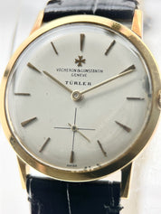 Vintage Vacheron Constantin “Turler” Dial Manual Wind 32mm 18k Gold Watch 26747