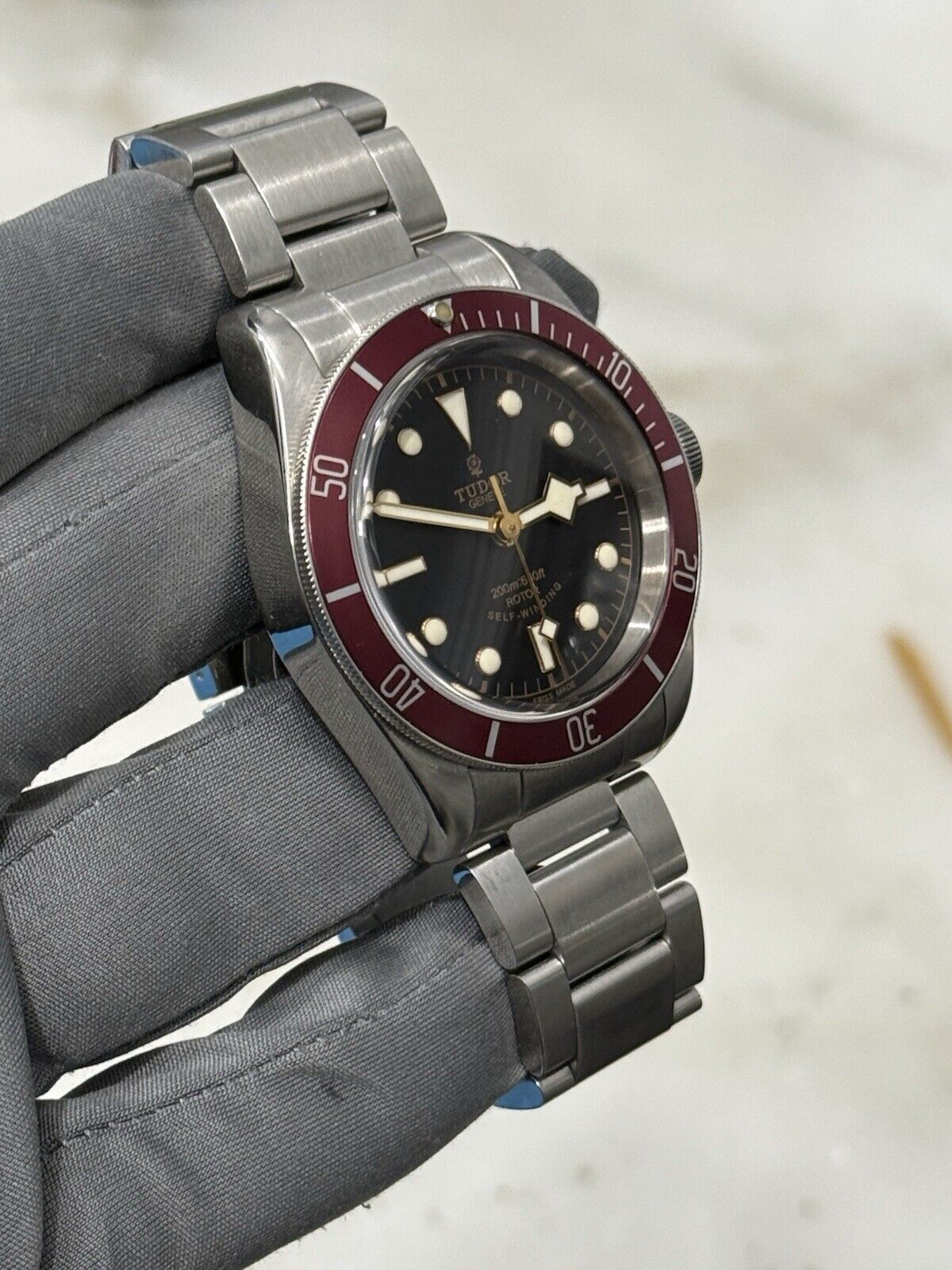 2019 Tudor Black Bay Smiley Stainless Steel Red 41mm Automatic Watch 79220R