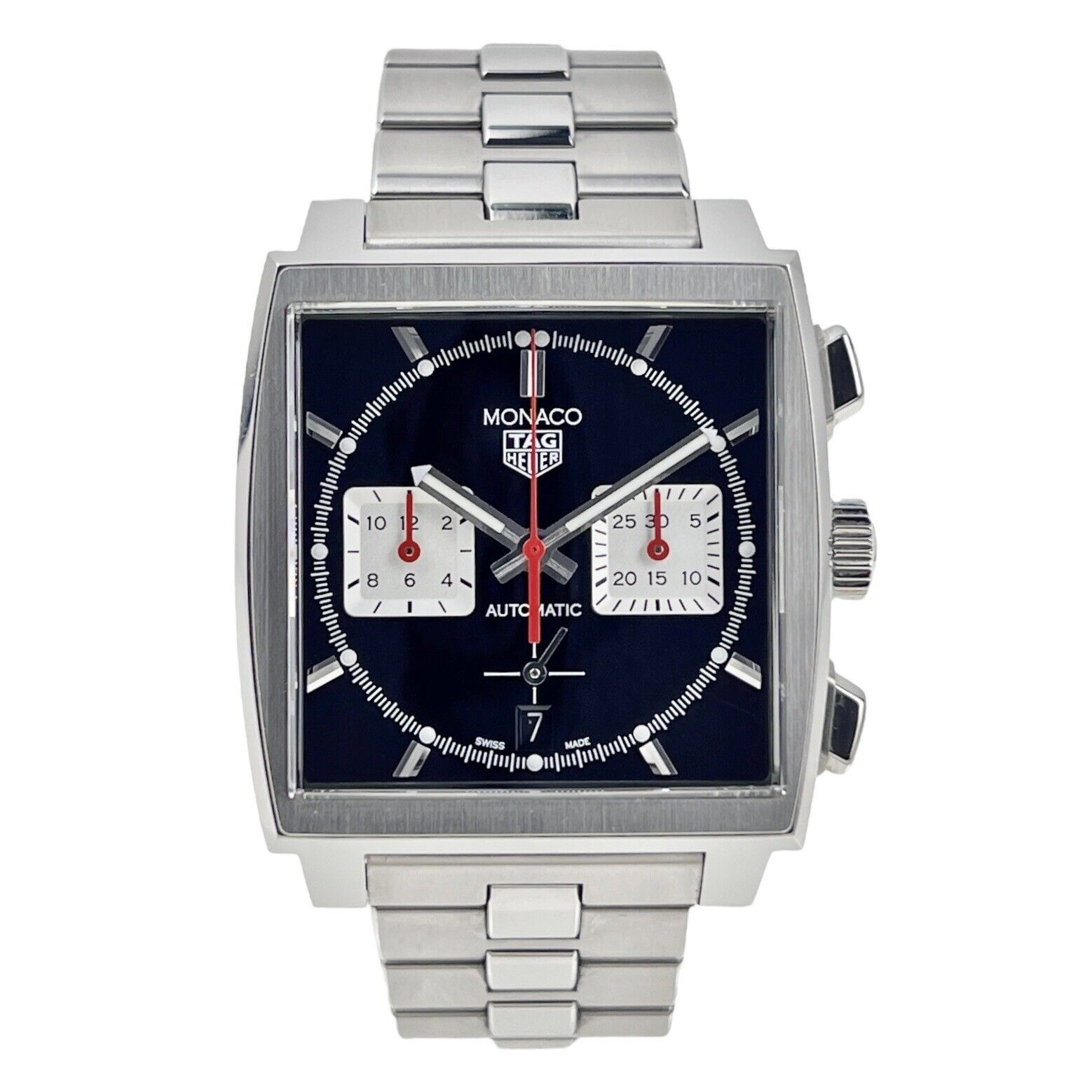2022 TAG Heuer Monaco Black Automatic Men's Bracelet Watch - CBL2113 W/ B&P