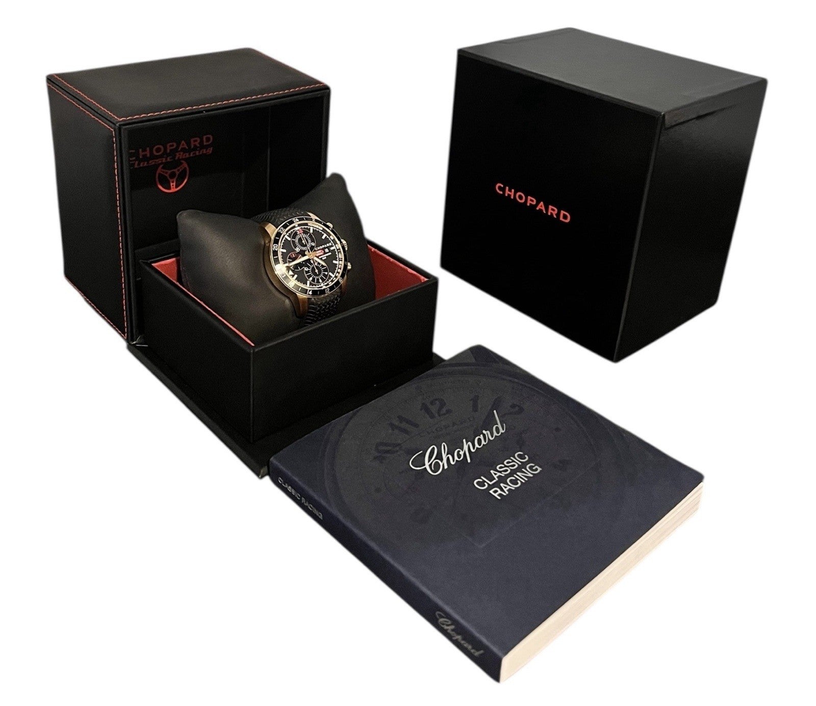 Chopard Mille Miglia 18k Rose Gold Black Dial 42mm Automatic Mens Watch 1288