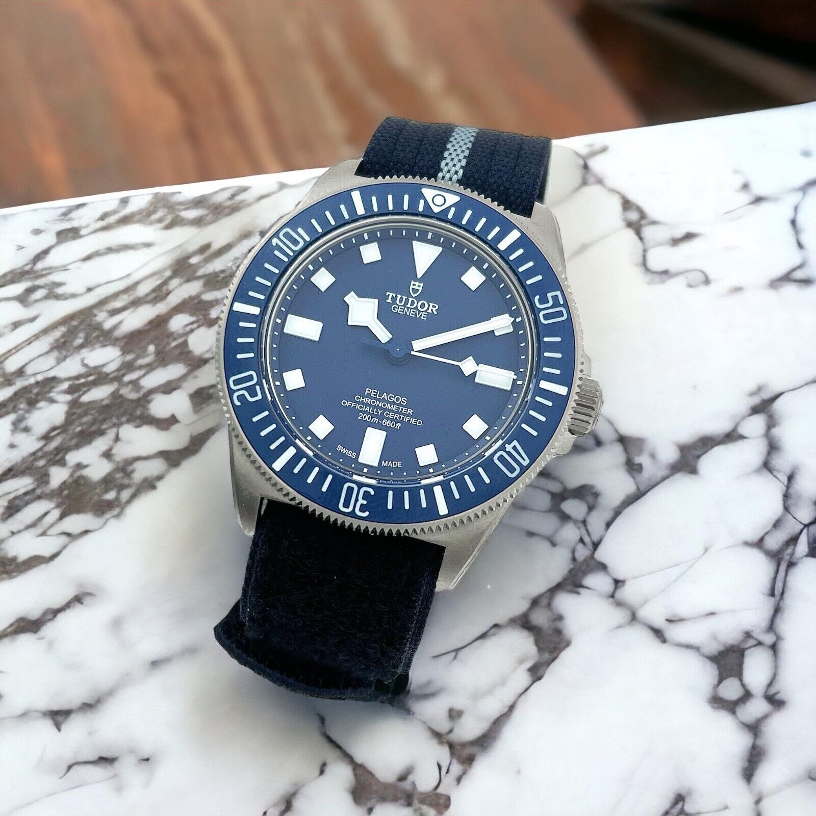 2021 Tudor Pelagos FXD 42mm Navy Blue Dial Titanium 25707B/23 Watch - Box/Papers