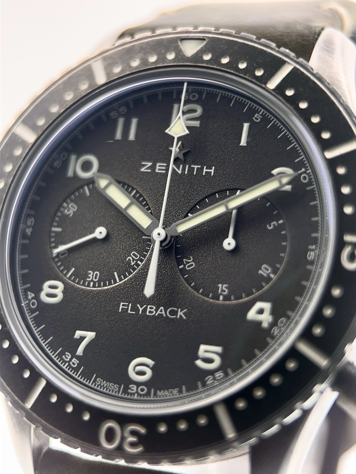 Zenith Pilot Flyback Stainless Steel Grey Dial 42mm Automatic Mens 11.2240.405