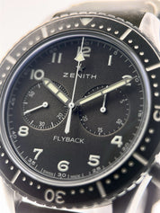 Zenith Pilot Flyback Stainless Steel Grey Dial 42mm Automatic Mens 11.2240.405